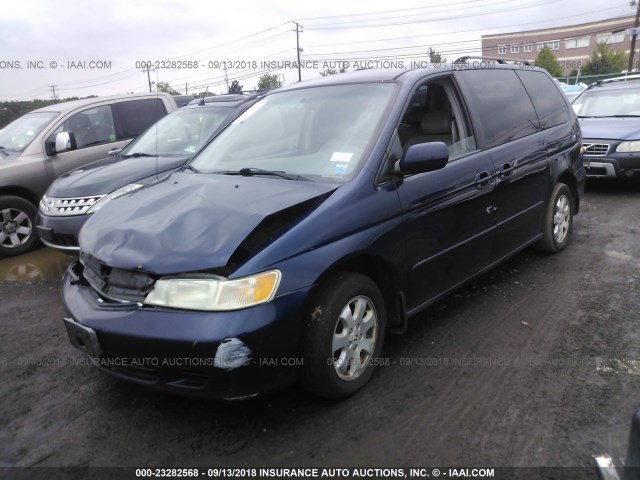 5FNRL18074B079120 - 2004 HONDA ODYSSEY EXL BLUE photo 2