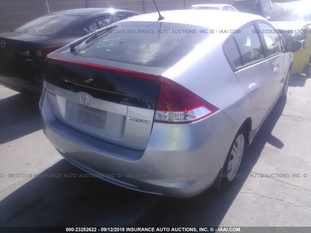 JHMZE2H51AS022243 - 2010 HONDA INSIGHT LX SILVER photo 4