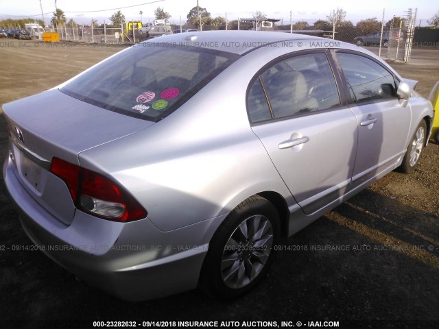 2HGFA16999H524065 - 2009 HONDA CIVIC EXL 银色 照片 4