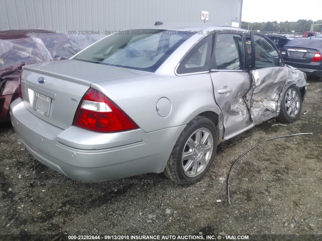 1FAFP24177G103573 - 2007 FORD FIVE HUNDRED SEL SILVER photo 4