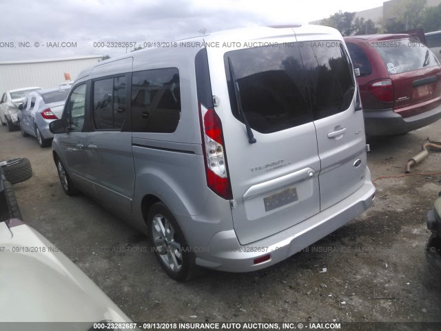 NM0GS9F75E1136205 - 2014 FORD TRANSIT CONNECT XLT SILVER photo 3