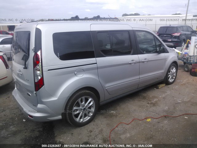 NM0GS9F75E1136205 - 2014 FORD TRANSIT CONNECT XLT SILVER photo 4