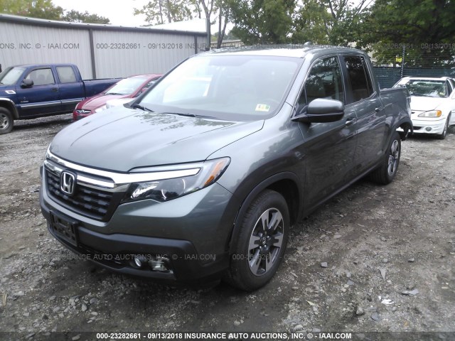 5FPYK2F60HB011069 - 2017 HONDA RIDGELINE RTL GRAY photo 2