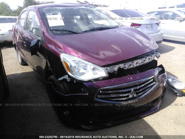 ML32F3FJ8HHF15890 - 2017 MITSUBISHI MIRAGE G4 ES მუქწითელი ფოტო 1