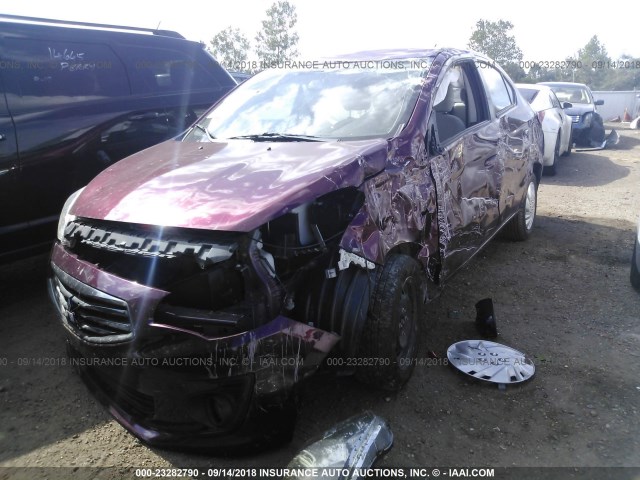 ML32F3FJ8HHF15890 - 2017 MITSUBISHI MIRAGE G4 ES მუქწითელი ფოტო 2