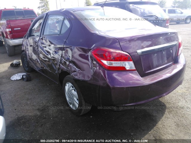 ML32F3FJ8HHF15890 - 2017 MITSUBISHI MIRAGE G4 ES მუქწითელი ფოტო 3