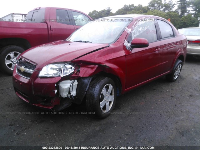 KL1TD5DE3AB090214 - 2010 CHEVROLET AVEO LS/LT Կարմիր լուսանկար 2