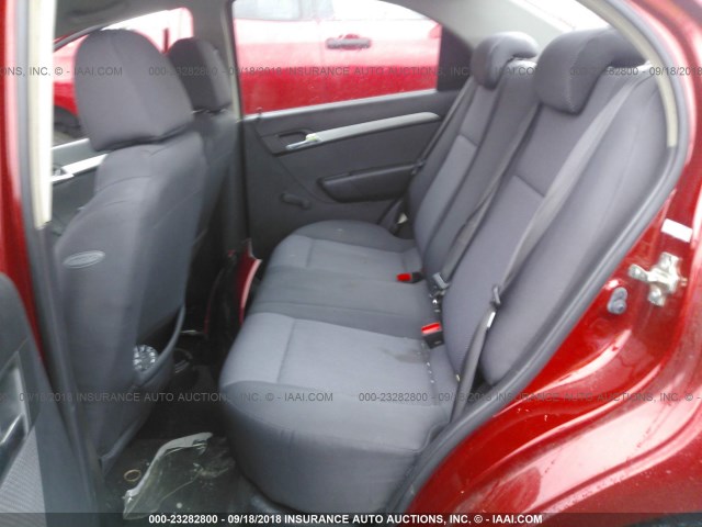 KL1TD5DE3AB090214 - 2010 CHEVROLET AVEO LS/LT Կարմիր լուսանկար 8