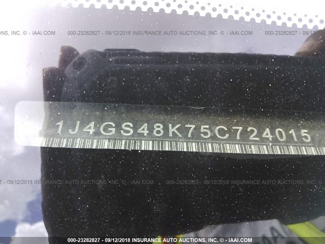 1J4GS48K75C724015 - 2005 JEEP GRAND CHEROKEE LAREDO/COLUMBIA/FREEDOM 银色 照片 9