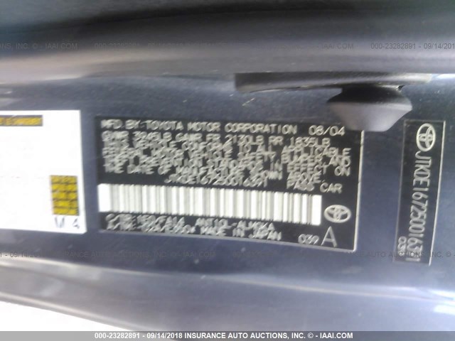 JTKDE167250016391 - 2005 TOYOTA SCION TC 灰色 照片 9