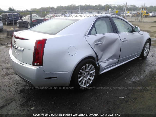 1G6DF5EY5B0113086 - 2011 CADILLAC CTS LUXURY COLLECTION SILVER photo 4