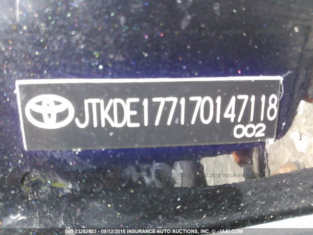 JTKDE177170147118 - 2007 TOYOTA SCION TC 黑色 照片 9