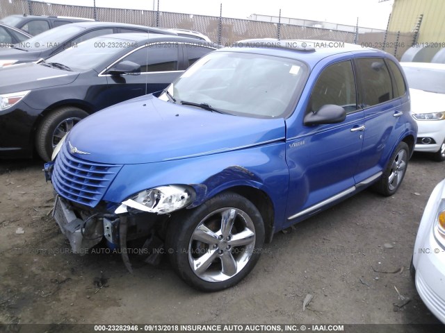 3C8FY78G93T545844 - 2003 CHRYSLER PT CRUISER GT BLUE photo 2