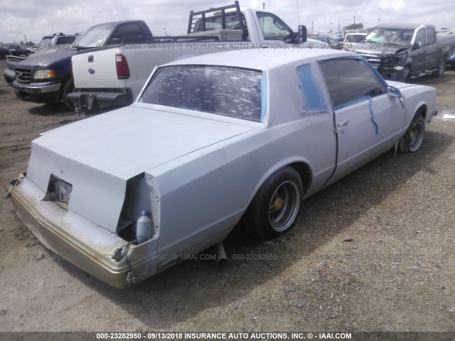 1G1GZ37Z6GR175555 - 1986 CHEVROLET MONTE CARLO  SILVER photo 4