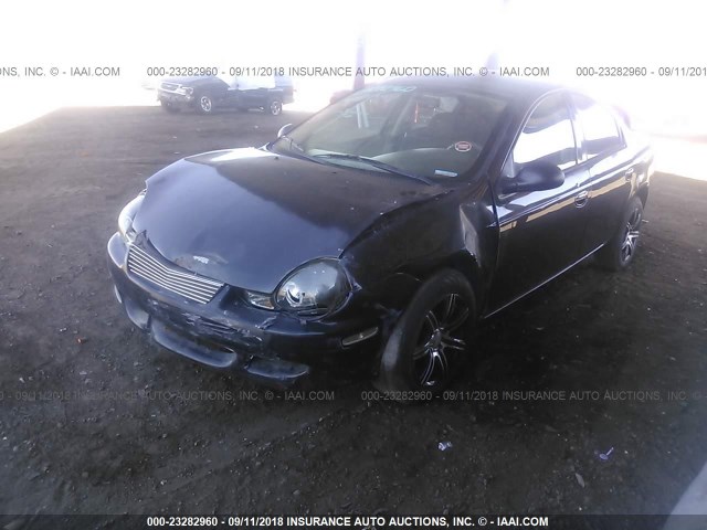 1B3ES56C82D645829 - 2002 DODGE NEON ES BLACK photo 2