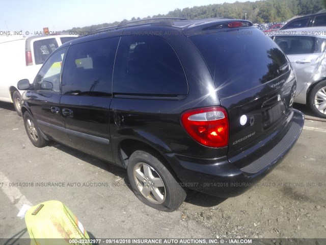 1D4GP45R95B368989 - 2005 DODGE CARAVAN SXT BLACK photo 3