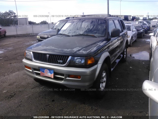 JA4LS31P2WP032348 - 1998 MITSUBISHI MONTERO SPORT LS BLACK photo 2