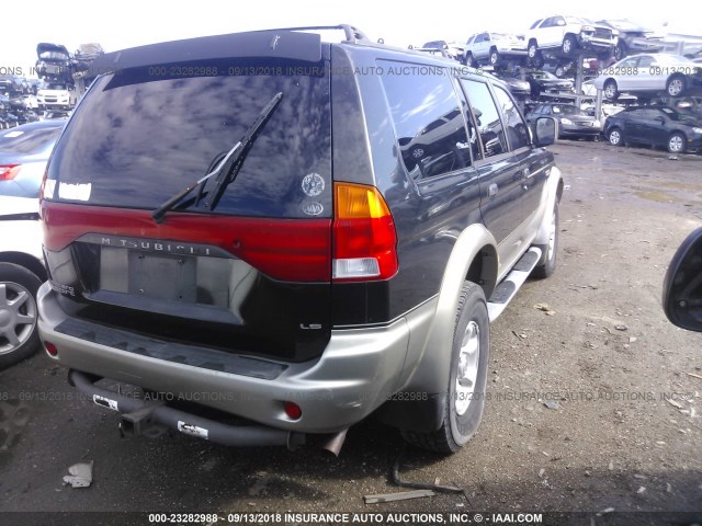 JA4LS31P2WP032348 - 1998 MITSUBISHI MONTERO SPORT LS BLACK photo 4