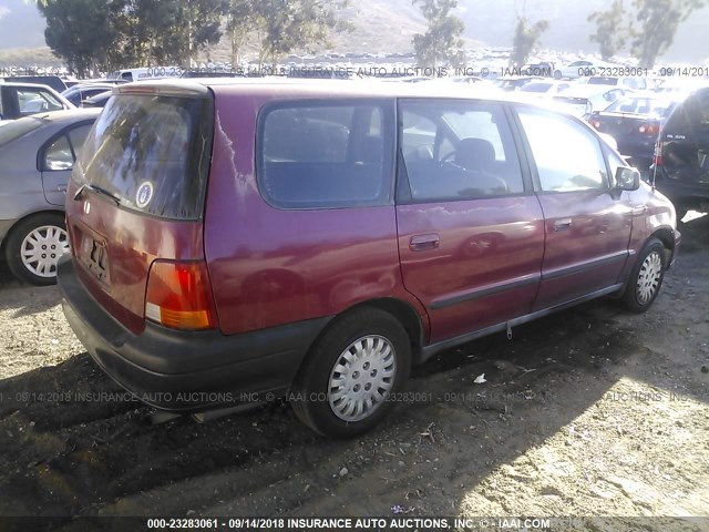 JHMRA1863SC019502 - 1995 HONDA ODYSSEY LX/EX RED photo 4