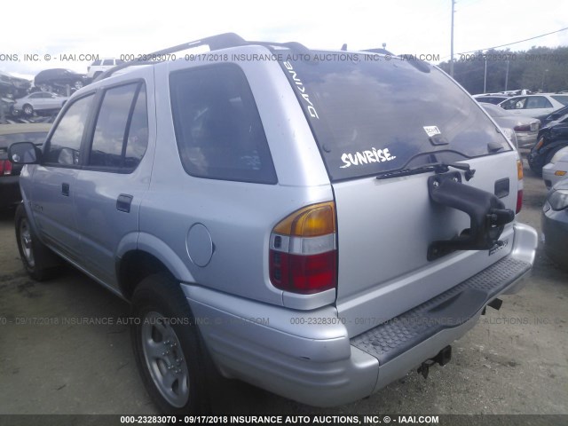 4S6CK58W6Y4403887 - 2000 HONDA PASSPORT EX/LX SILVER photo 3