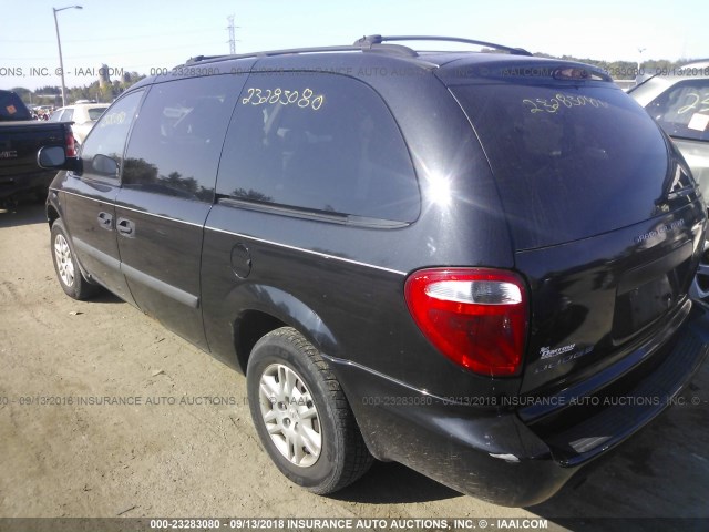 1D4GP24R56B622527 - 2006 DODGE GRAND CARAVAN SE BLACK photo 3