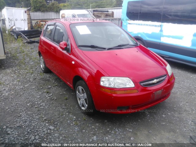 KL1TD66616B523273 - 2006 CHEVROLET AVEO LS RED photo 1