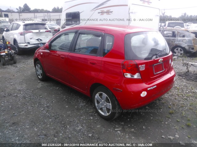 KL1TD66616B523273 - 2006 CHEVROLET AVEO LS RED photo 3