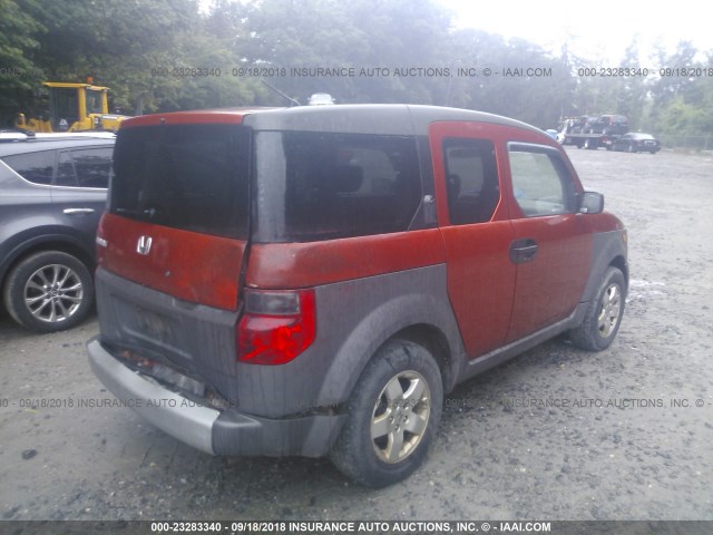 5J6YH28523L029472 - 2003 HONDA ELEMENT EX RED photo 4