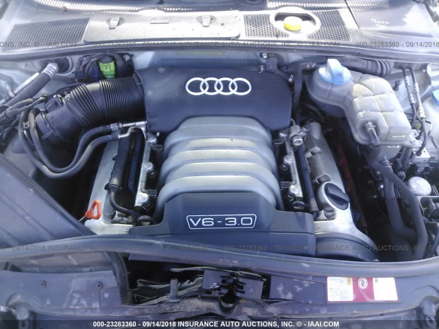 WAULT68E22A140679 - 2002 AUDI A4 3.0 QUATTRO BLUE photo 10