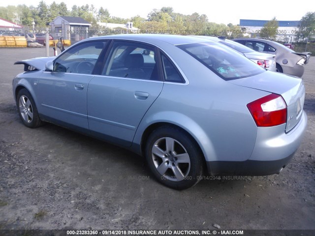 WAULT68E22A140679 - 2002 AUDI A4 3.0 QUATTRO BLUE photo 3