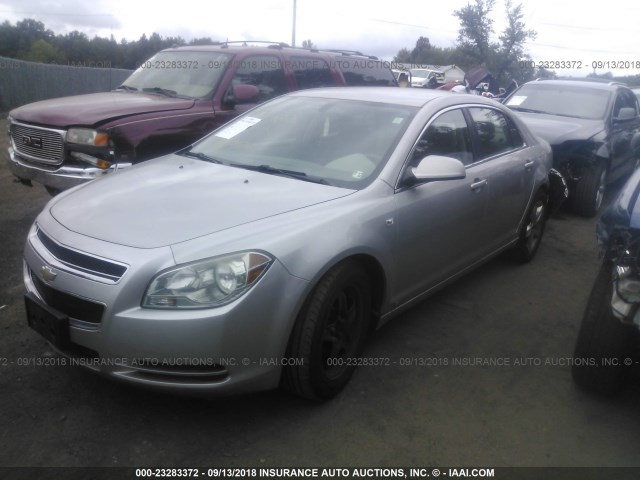 1G1ZH57B48F278292 - 2008 CHEVROLET MALIBU 1LT ვერცხლისფერი ფოტო 2