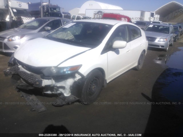 JHMZE2H30BS007457 - 2011 HONDA INSIGHT WHITE photo 2