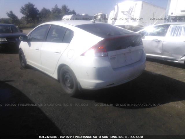 JHMZE2H30BS007457 - 2011 HONDA INSIGHT WHITE photo 3