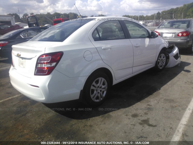 1G1JB5SH3H4133721 - 2017 CHEVROLET SONIC LS 白色 照片 4