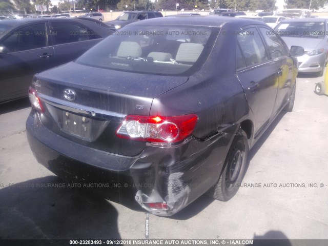 5YFBU4EE1CP041997 - 2012 TOYOTA COROLLA S/LE GRAY photo 4