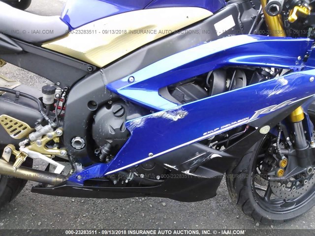 JYARJ12E67A012494 - 2007 YAMAHA YZFR6 L BLUE photo 8