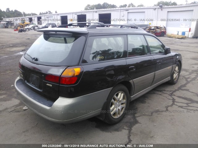 4S3BH686437603459 - 2003 SUBARU LEGACY OUTBACK LIMITED BLACK photo 4