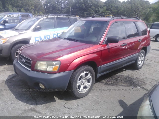 JF1SG63615H738766 - 2005 SUBARU FORESTER 2.5X RED photo 2