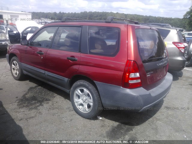JF1SG63615H738766 - 2005 SUBARU FORESTER 2.5X RED photo 3