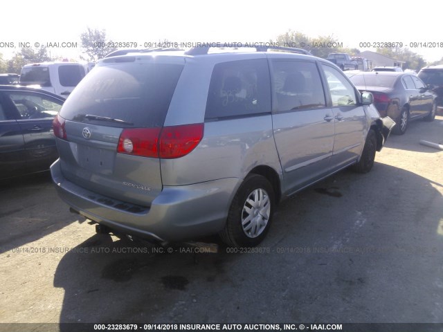 5TDZK23C79S287172 - 2009 TOYOTA SIENNA CE/LE Light Blue photo 4