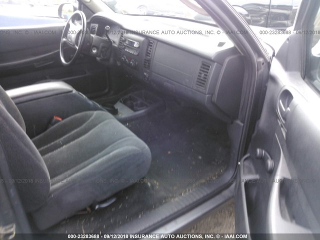 1D7HG12X23S248067 - 2003 DODGE DAKOTA SXT GRAY photo 5