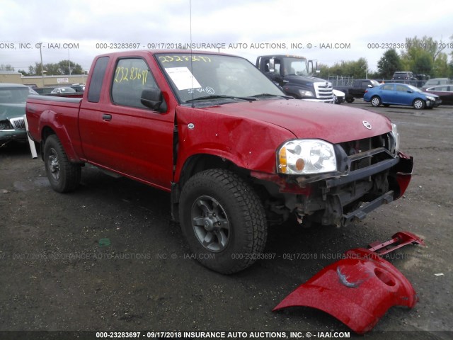 1N6ED26Y14C480974 - 2004 NISSAN FRONTIER KING CAB XE V6 RED photo 1