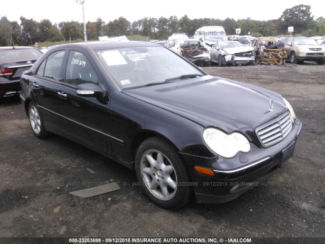 WDBRF81J34F522599 - 2004 MERCEDES-BENZ C 240 4MATIC BLACK photo 1