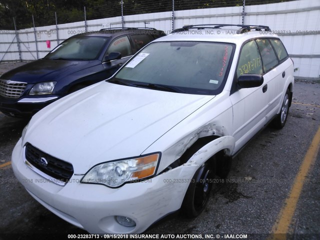 4S4BP61C867336068 - 2006 SUBARU LEGACY OUTBACK 2.5I WHITE photo 2