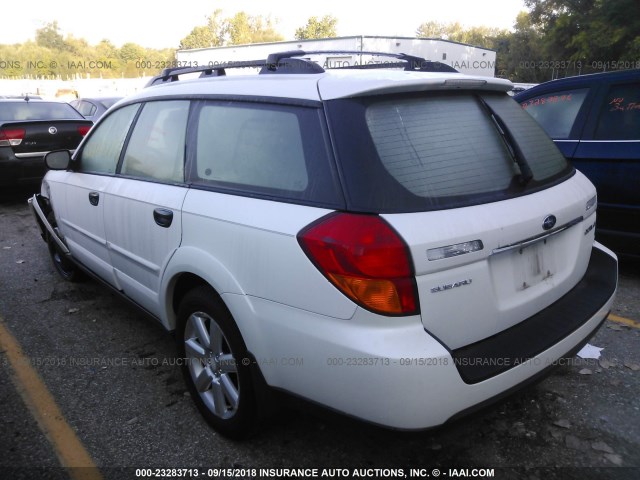 4S4BP61C867336068 - 2006 SUBARU LEGACY OUTBACK 2.5I WHITE photo 3