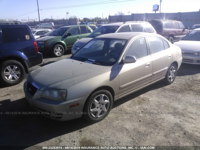 KMHDN46D16U293716 - 2006 HYUNDAI ELANTRA GLS/GT/LIMITED TAN photo 2