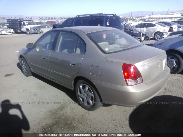 KMHDN46D16U293716 - 2006 HYUNDAI ELANTRA GLS/GT/LIMITED TAN photo 3