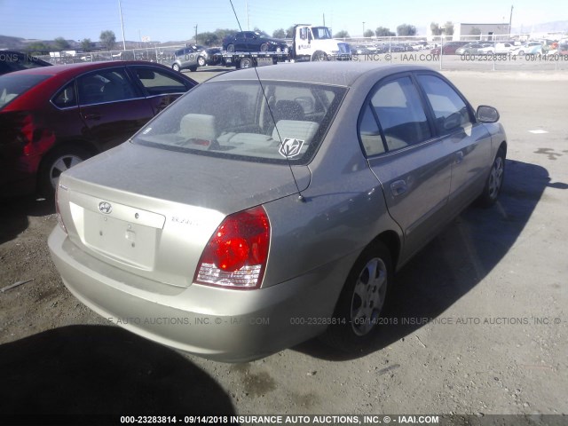 KMHDN46D16U293716 - 2006 HYUNDAI ELANTRA GLS/GT/LIMITED TAN photo 4