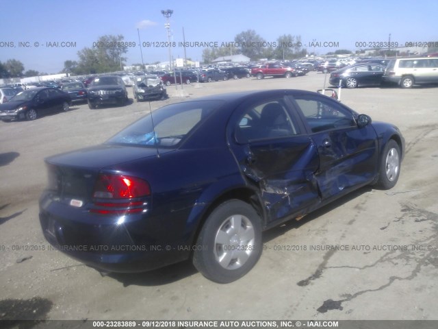 1B3EL46X06N193563 - 2006 DODGE STRATUS SXT Dark Blue photo 4