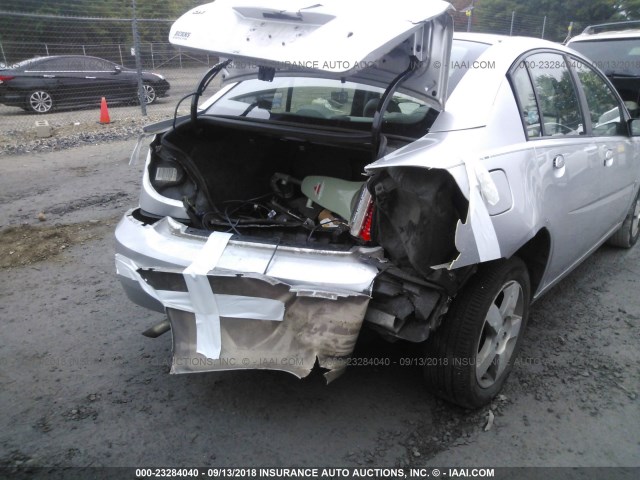 1G8AL58F46Z103177 - 2006 SATURN ION LEVEL 3 SILVER photo 6